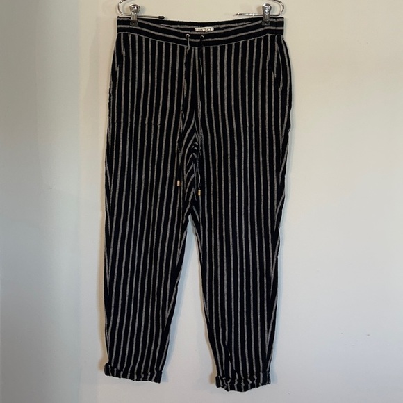 Ellen Tracy Linen Striped Pants Size Medium - Picture 1 of 7